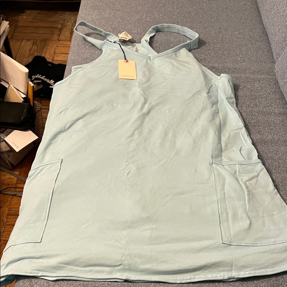 Sincerely Jules Light Blue Active Tank short tennis dress L activewear